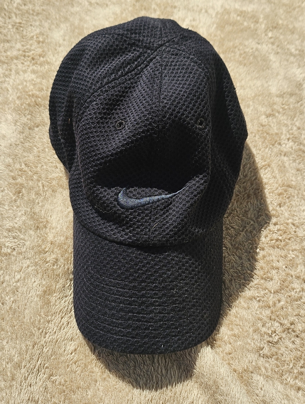 Nike Black Mesh Swoosh Baseball Hat